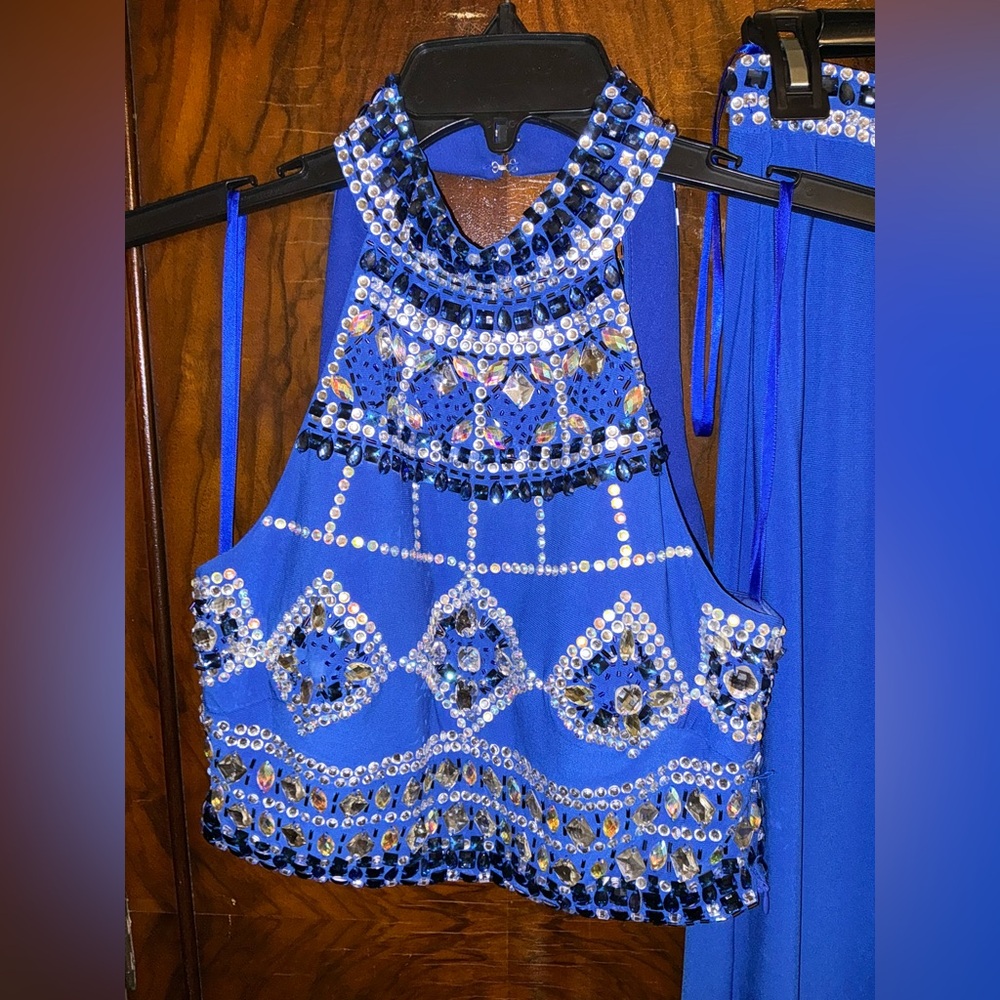 Chicas 2 pc Prom Maxi Skirt & Halter Top Size S - Picture 11 of 16